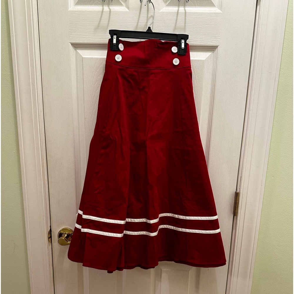 Red sailor skirt size 20